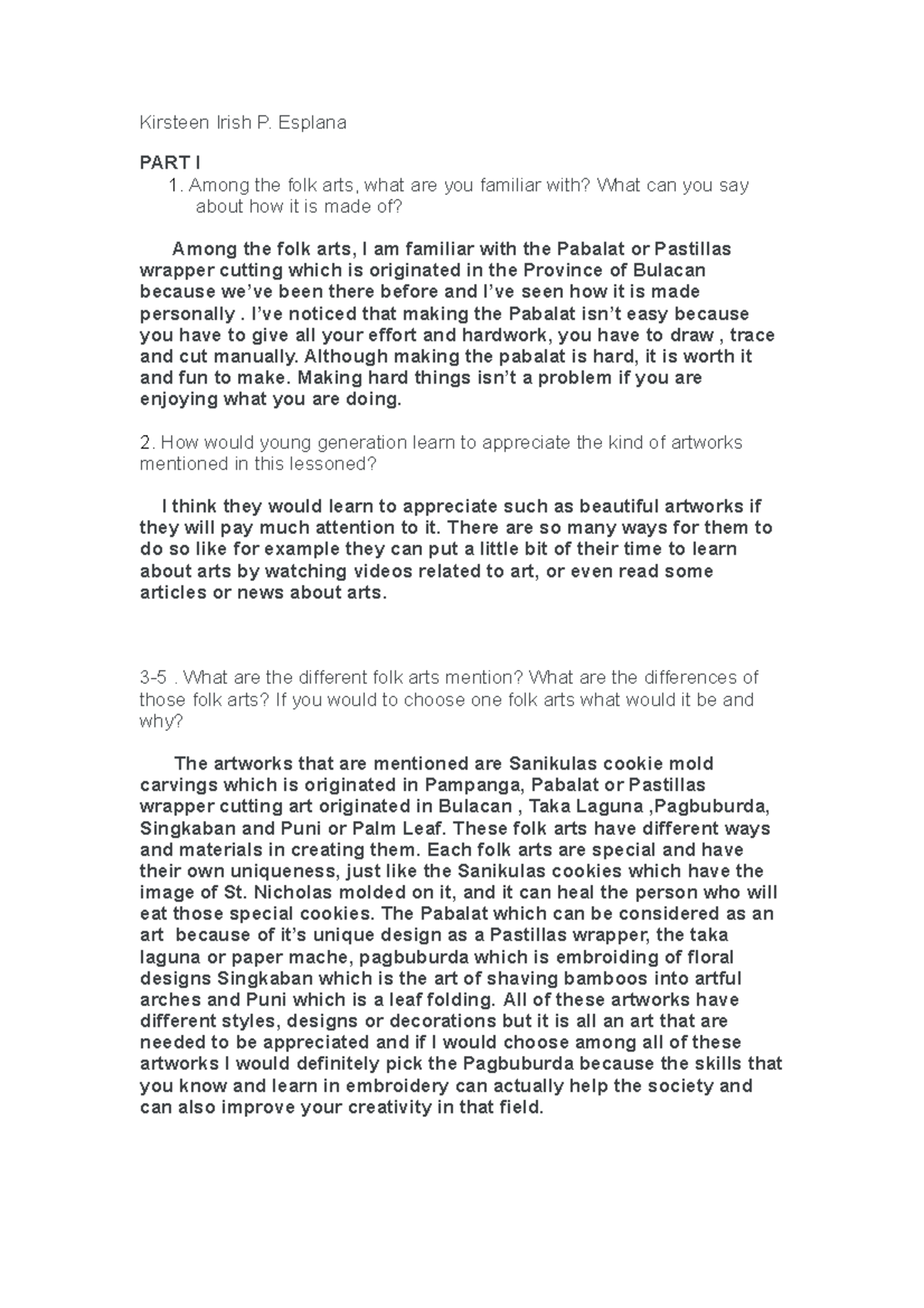 Folk Arts Contemporary Arts from the Region Kirsteen Irish P