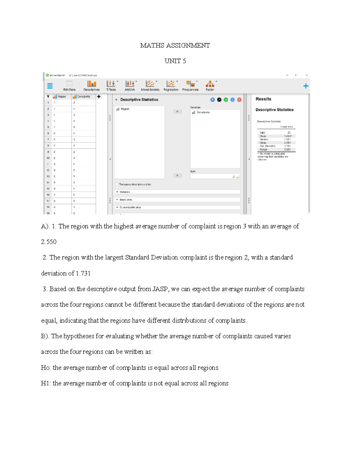 maths assignment introduction