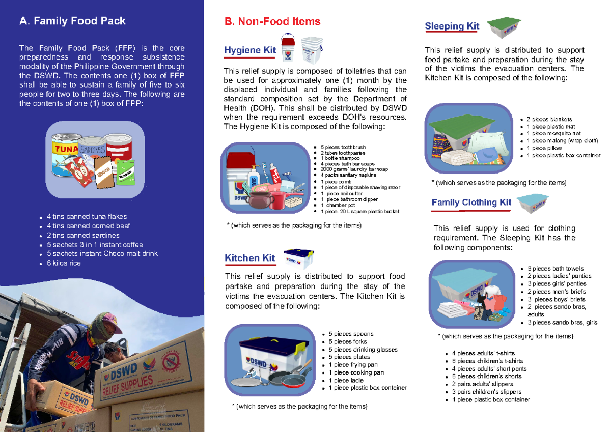 Copy of Technical Specs of DSWD Food and Non-Food 8-30-24 Final ...
