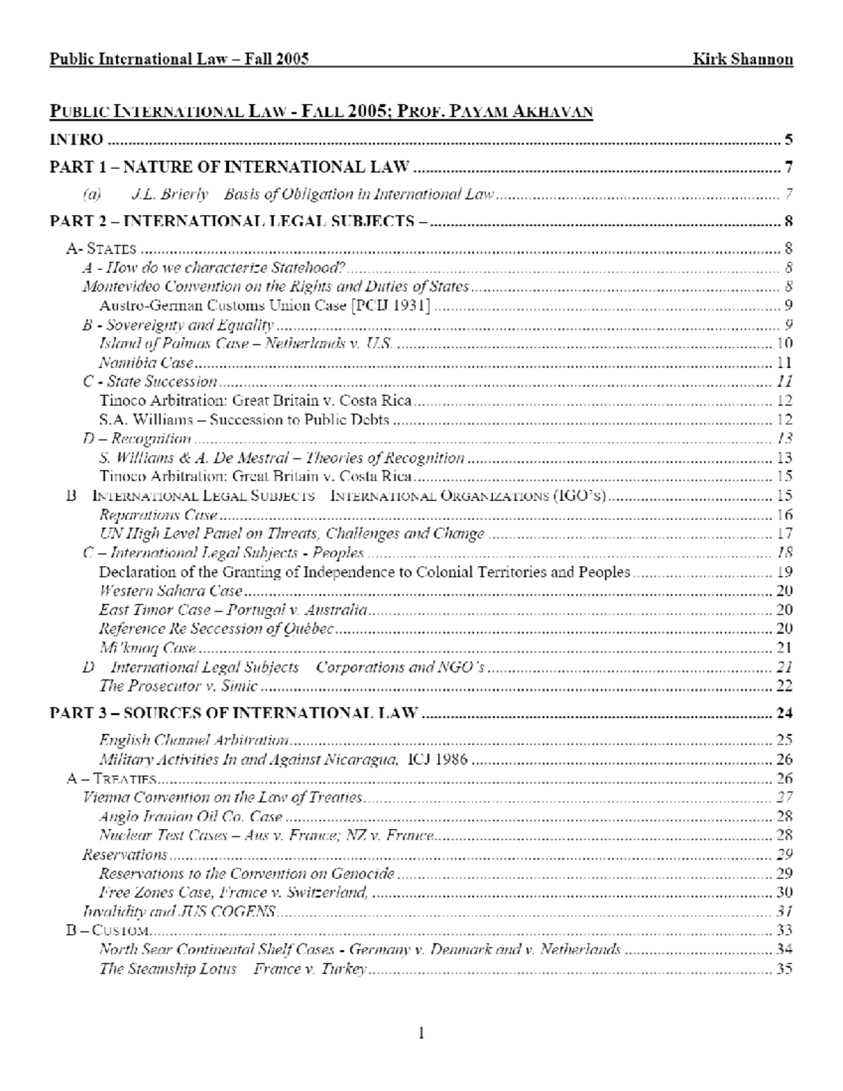 Public International Law - (LAWS4284) - Studocu