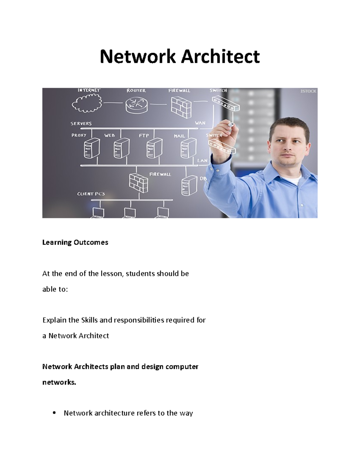 Network Architect Network Architect Learning At the end of