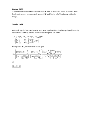 Practice questions and answers - A spherical balloon filled with helium ...