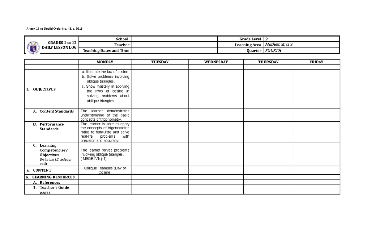 DLL for LC 48.1b-Word-problems-involving-Laws-of-Cosine (Moresco ...