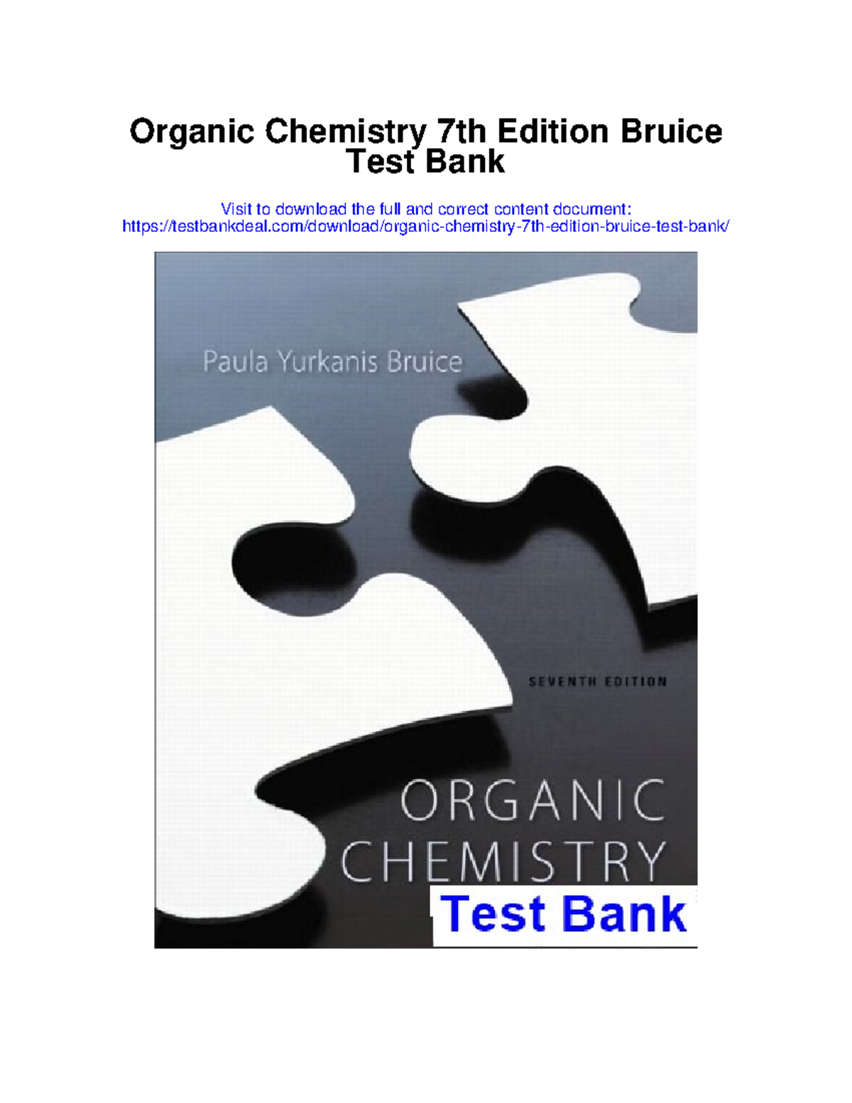Ilide - no need - Organic Chemistry 7th Edition Bruice Test Bank Visit ...