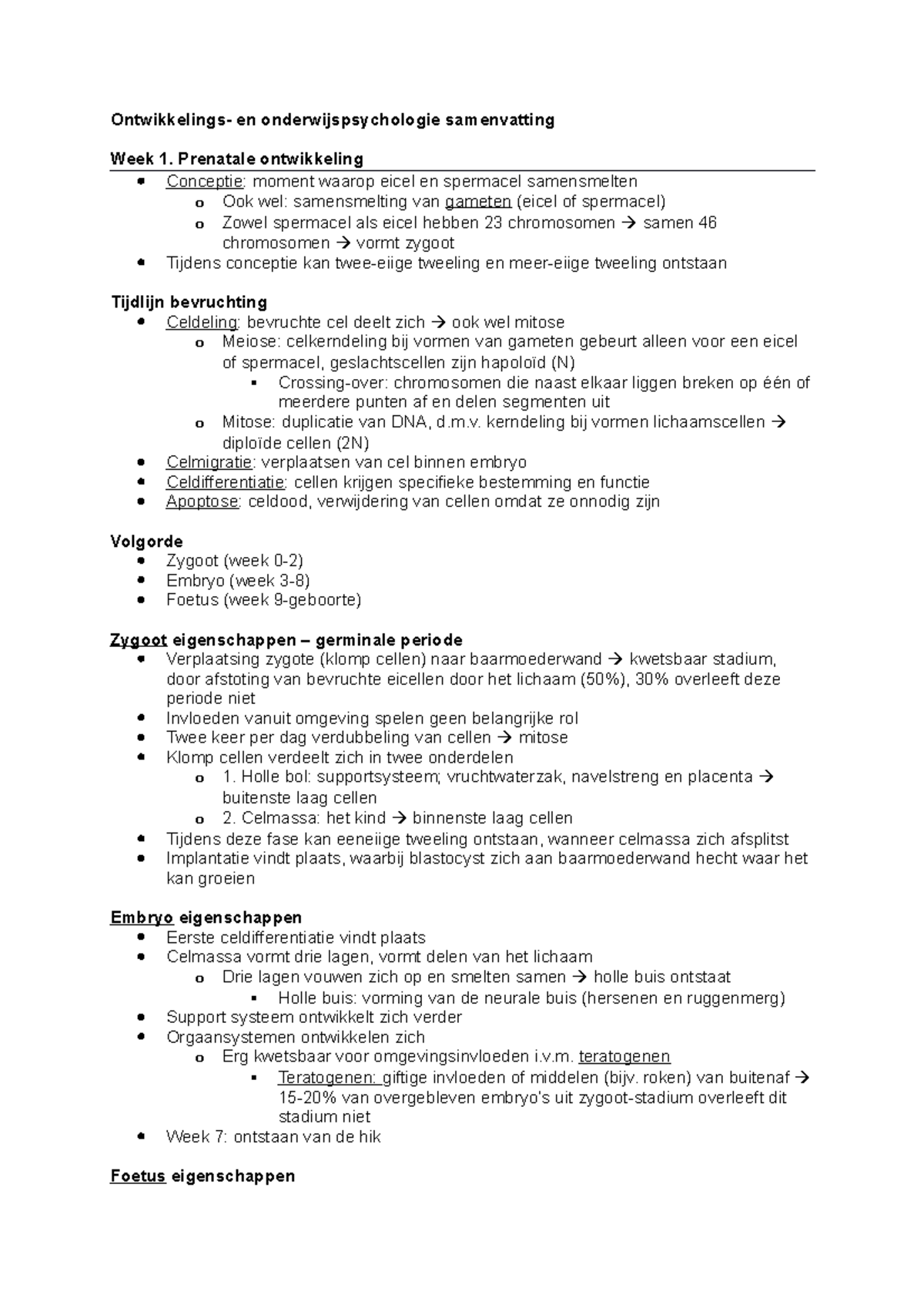 Ontwikkelings- En Onderwijs Belangrijke Begrippen - Ontwikkelings- En ...