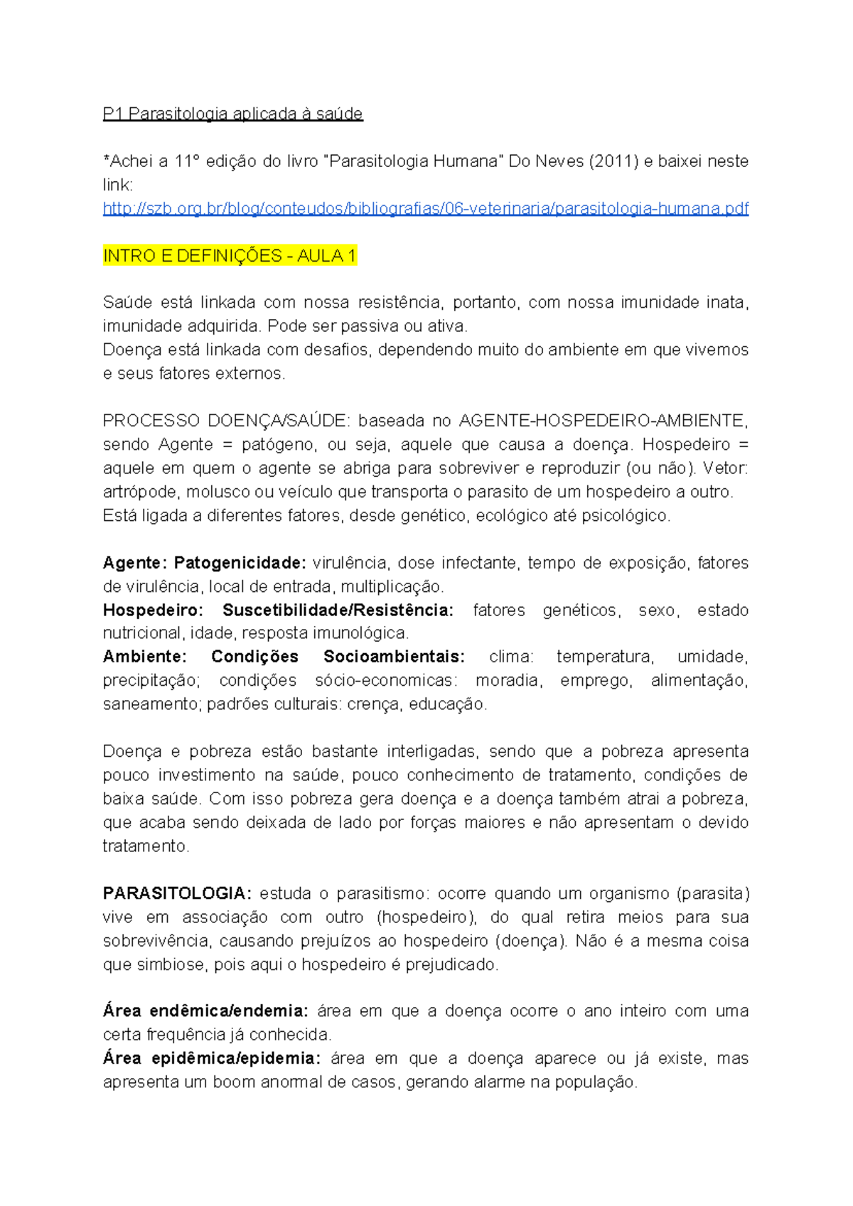 parasitologia humana o que é parasitologia humana o que é