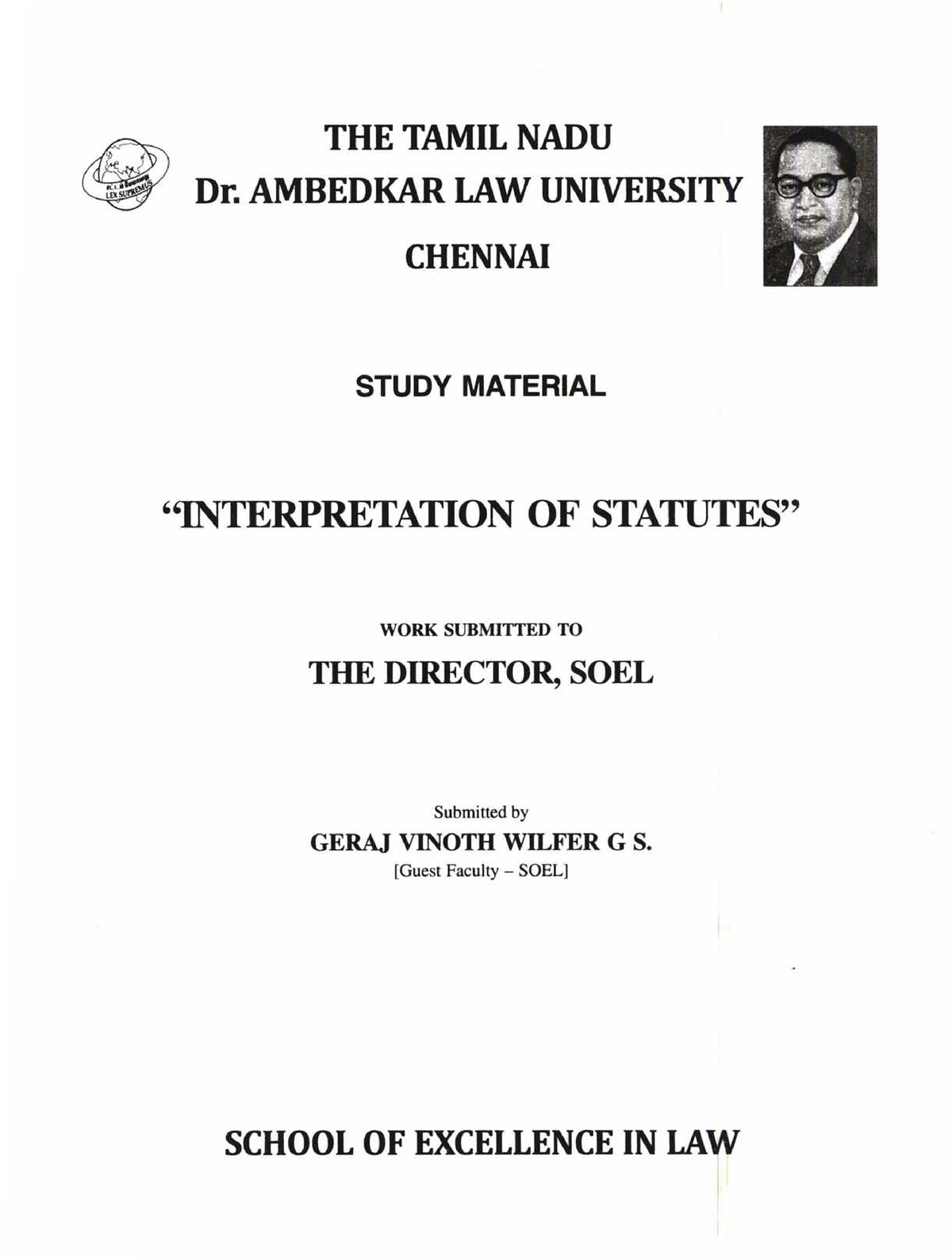 Interpretation Of Statutes - Interpretation Of Statutes And Principles ...