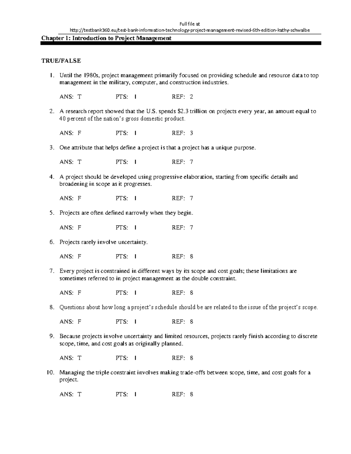 chapter 1 of project management - - Studocu