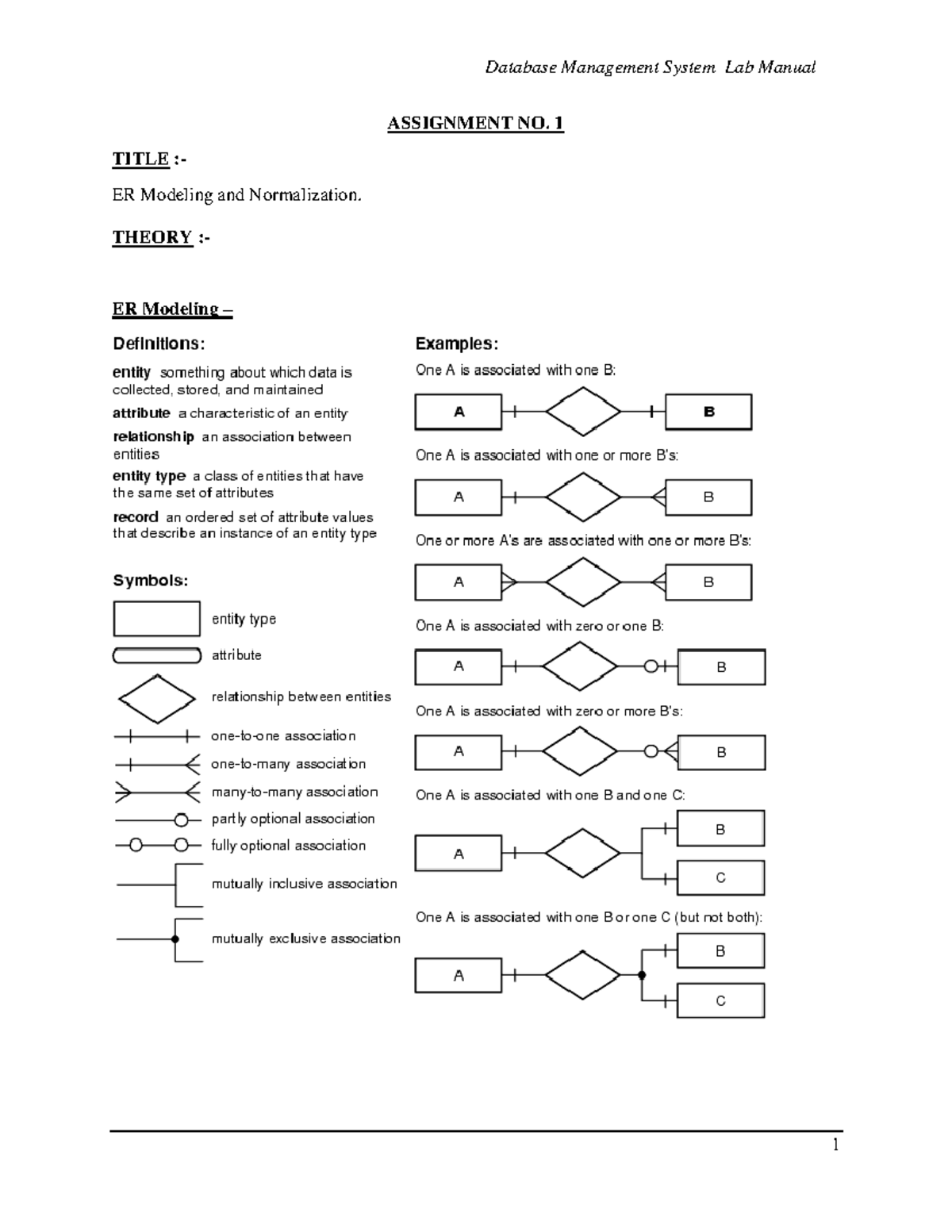 dbms lab assignment questions