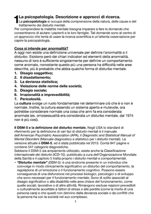 DSM - 5 - MANUALE DIAGNOSTICO E STATISTICO DEI DISTURBI MENTALI, Sintesi  del corso di Psicopatologia generale e dello sviluppo