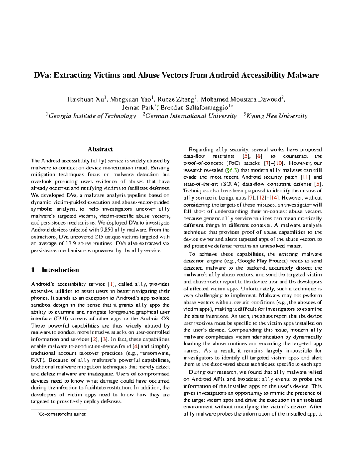 Sec24summer prepub 136 xu haichuan DVa Extracting Victims and Abuse