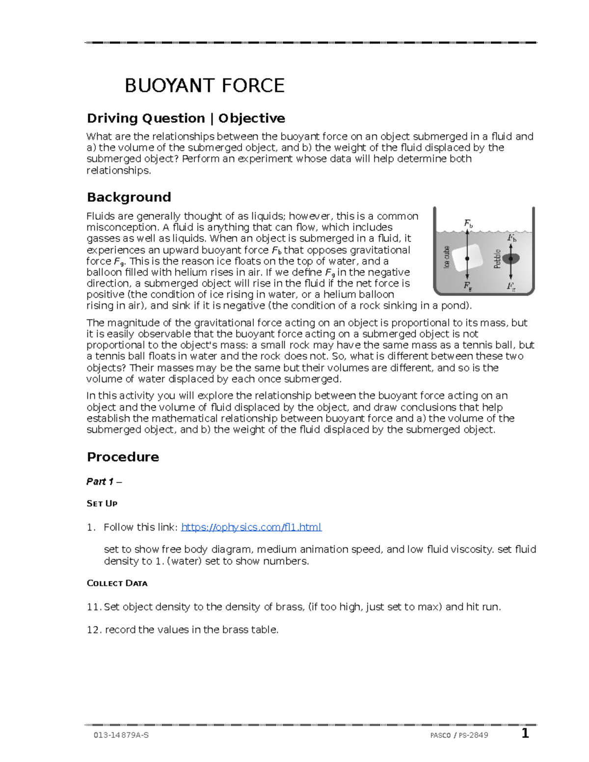 What are the relationships between the buoyant force on an object