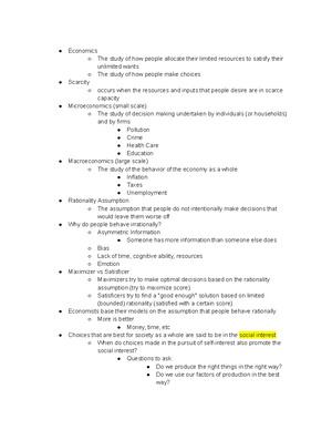 ECON-B 251 Midterm Study Guide - ECON-B 251 Midterm Study Guide Module ...