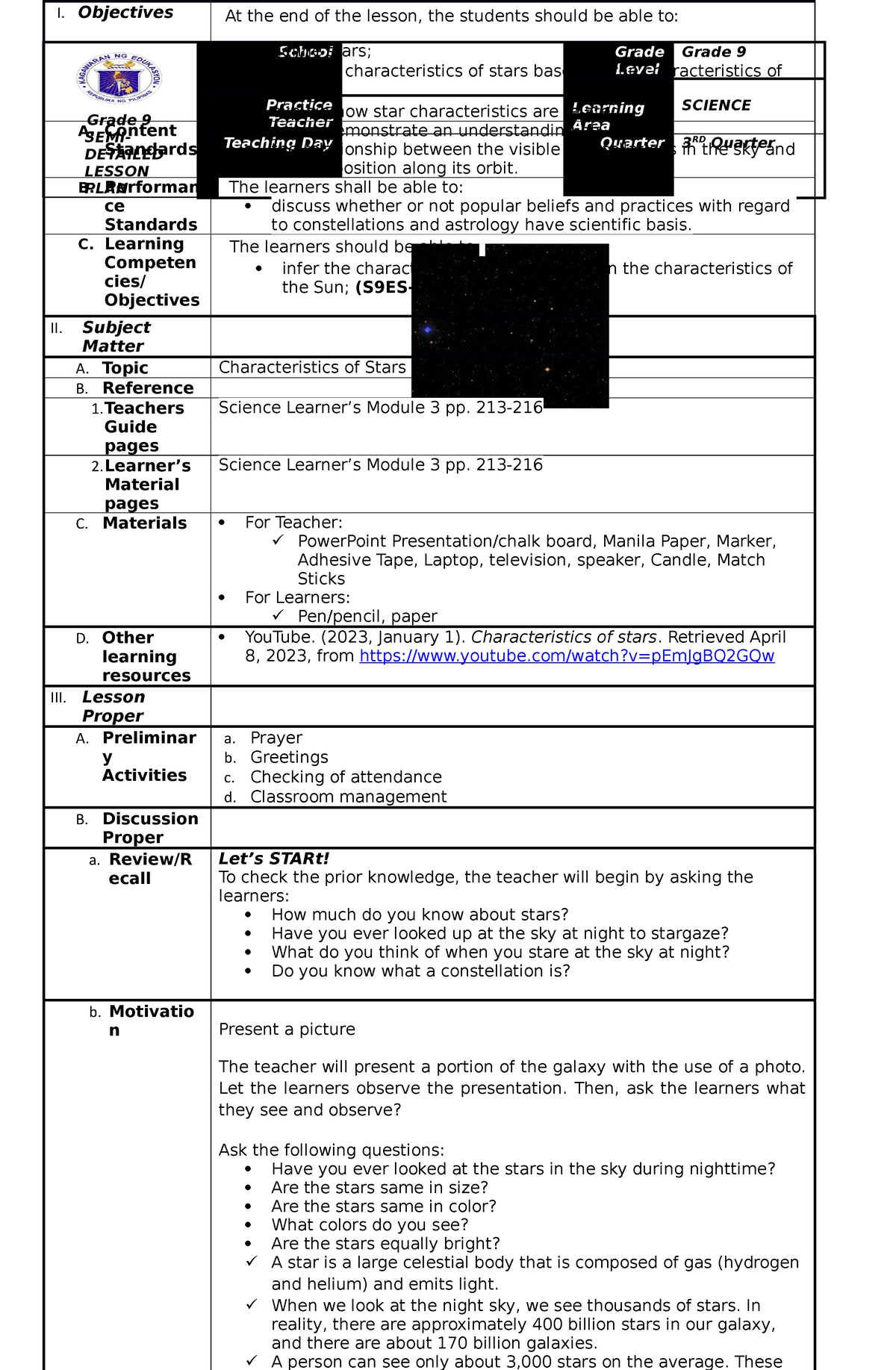 Science 10 7es Lesson Plan Quarter 1 Week 3 Day 5 Pla 5197