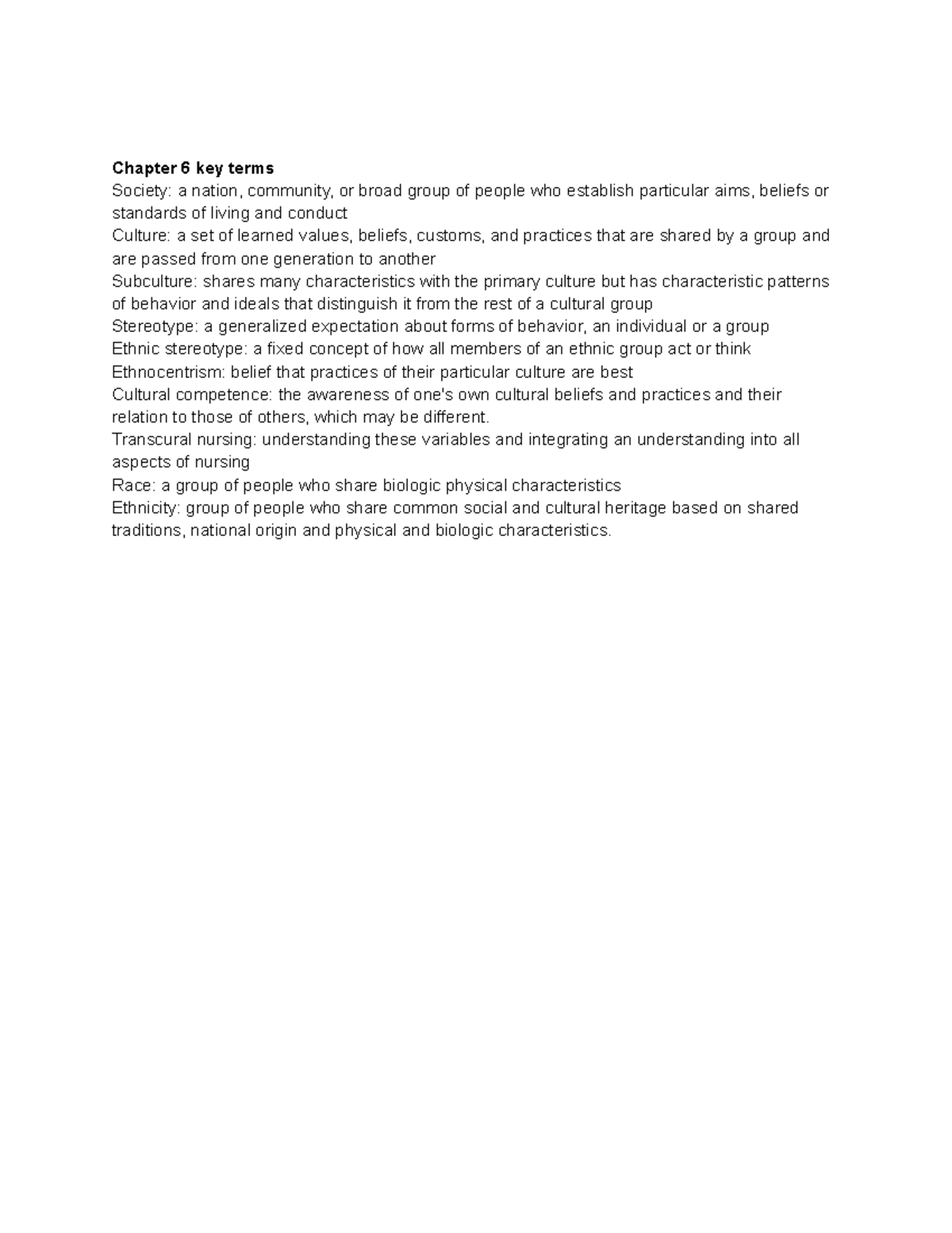 Ch 6 key terms for classroom practice - xxx82mj - fundamentals - StuDocu