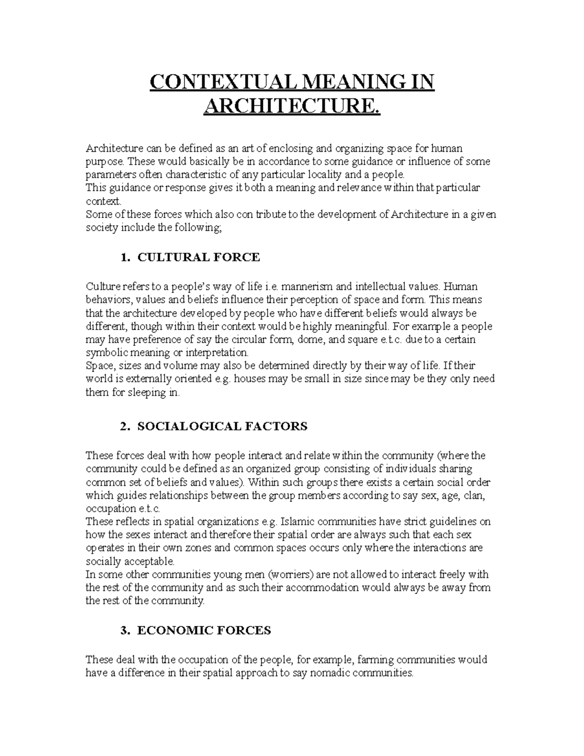 History OF Architecture - CONTEXTUAL MEANING IN ARCHITECTURE ...