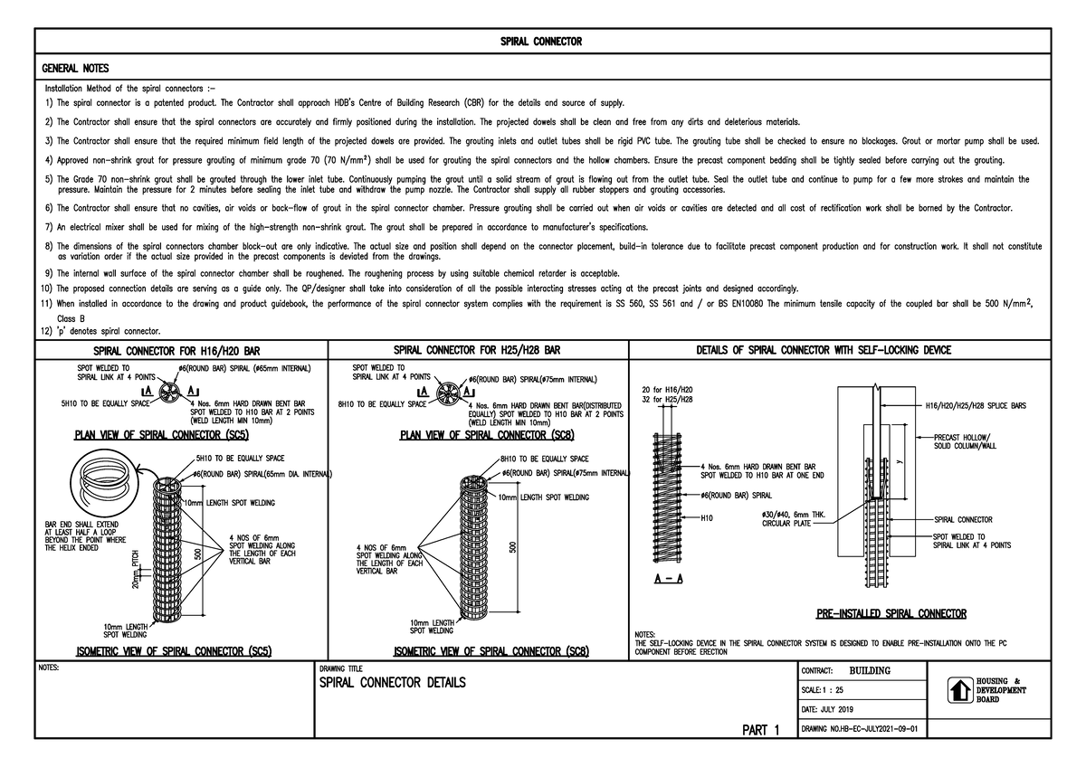 09- Spiral Connector - 07- Precast Column - civil engineer - Studocu