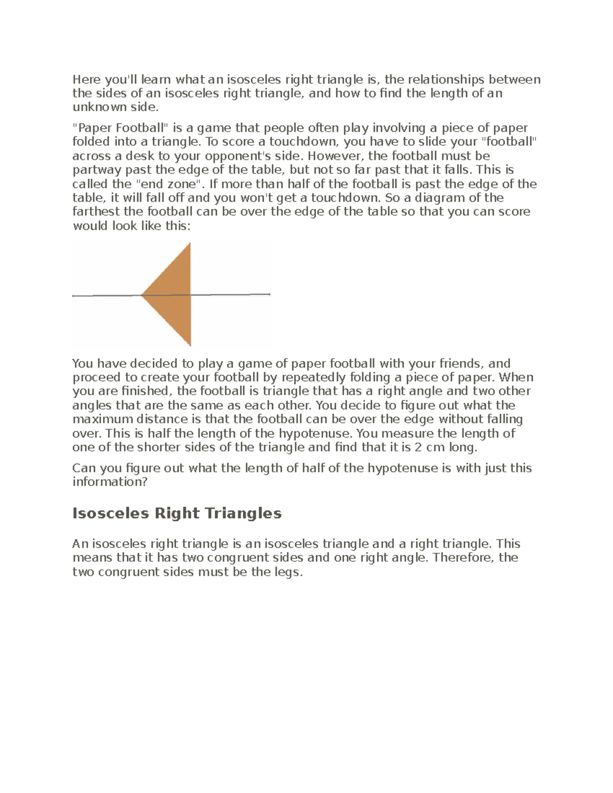 Math Lecture notes - Here you'll learn what an isosceles right triangle ...