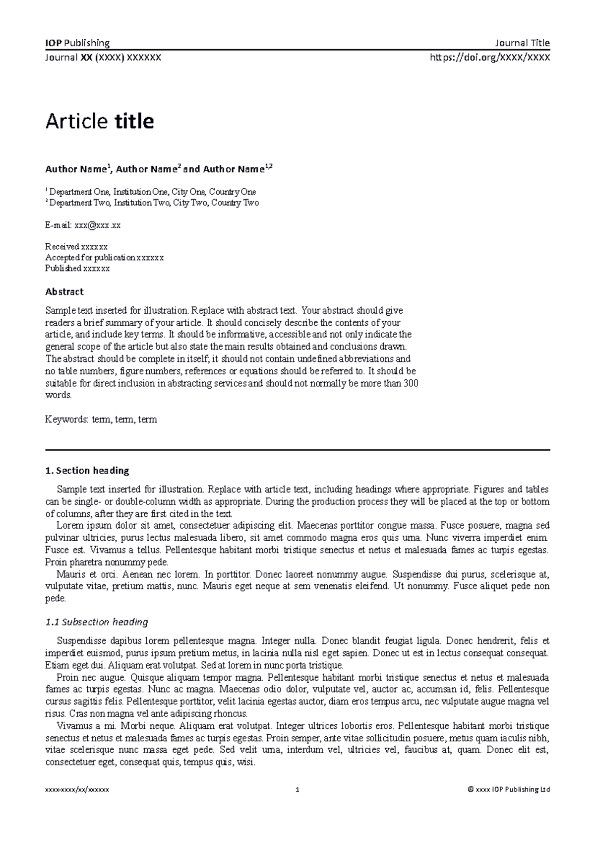 Microsoft-Word-template - IOP Publishing Journal Title Journal XX (XXXX ...