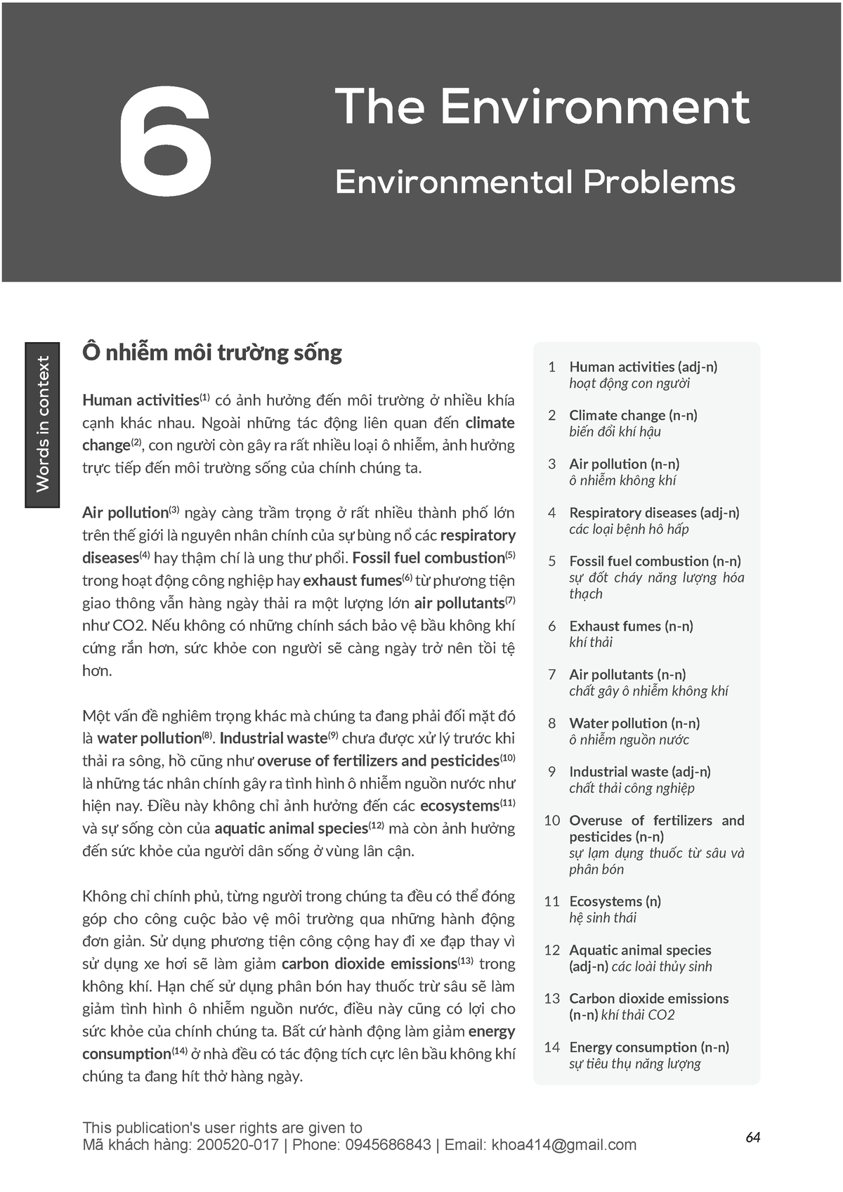 Animals - Vocabs + Writing task 2 - Environmental Problems The