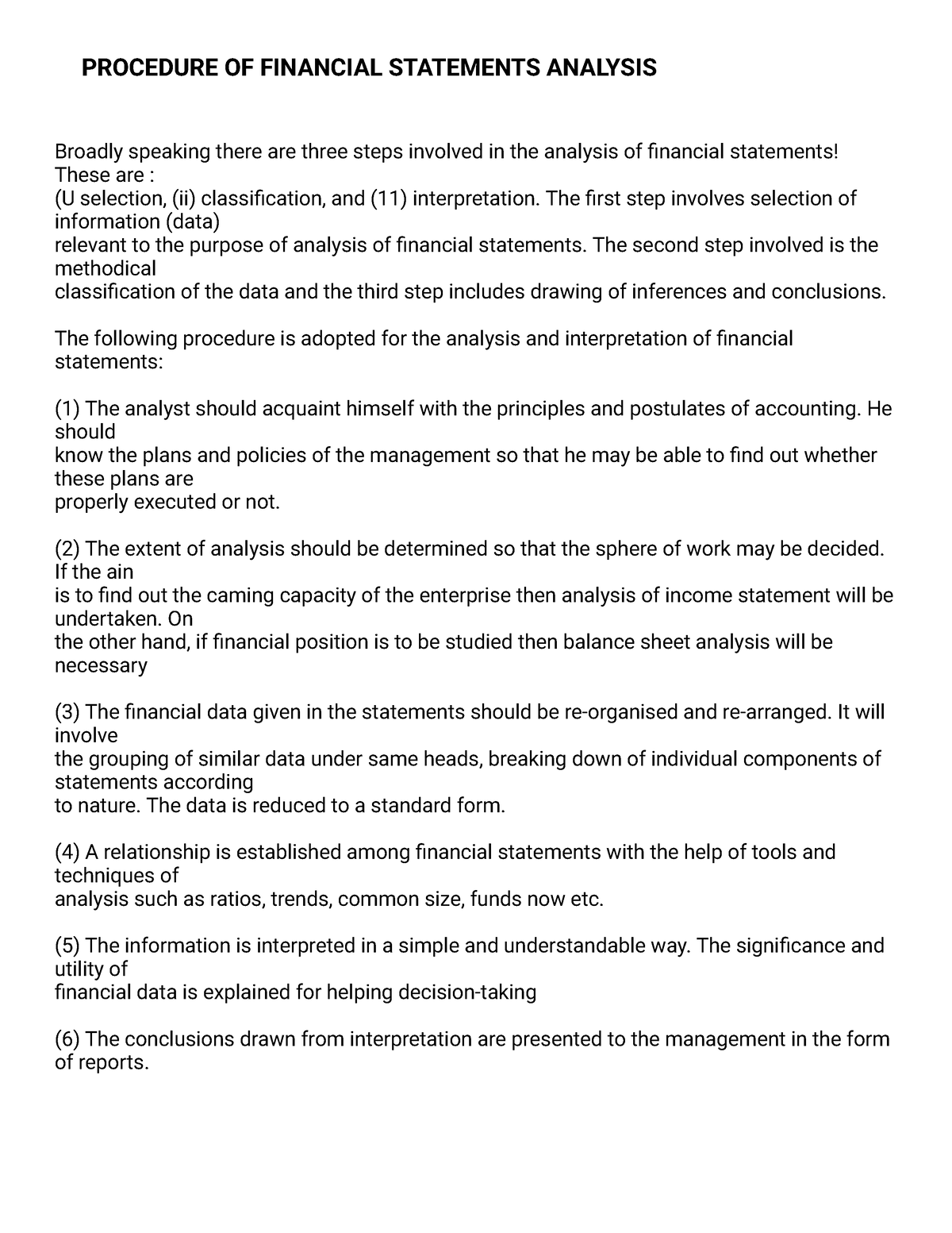 procedure-of-financial-statement-analysis-procedure-of-financial