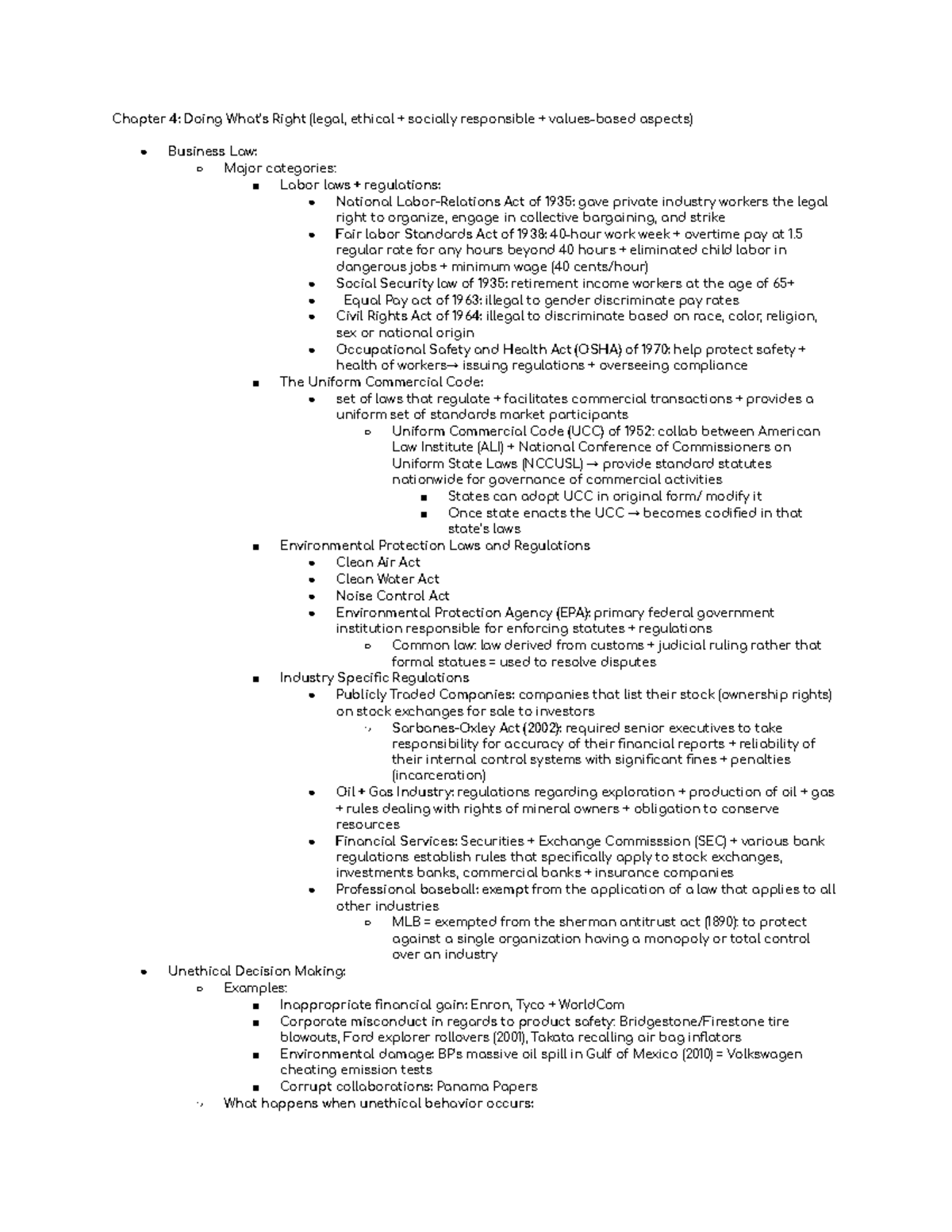 Chapter 4 Doing What's Right Study Guide - Chapter 4: Doing What’s ...