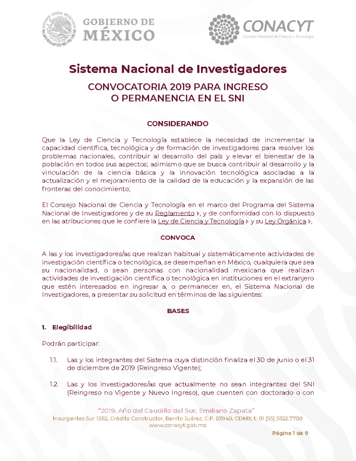108970 - Criterios para el SNI - Sistema Nacional de Investigadores ...