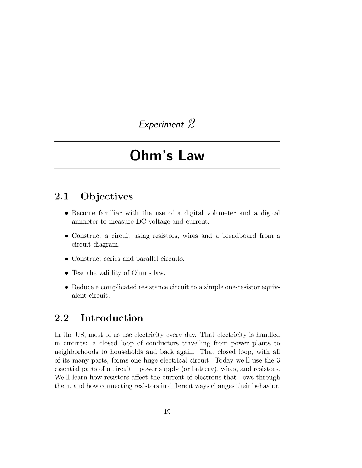 ohm's law research paper