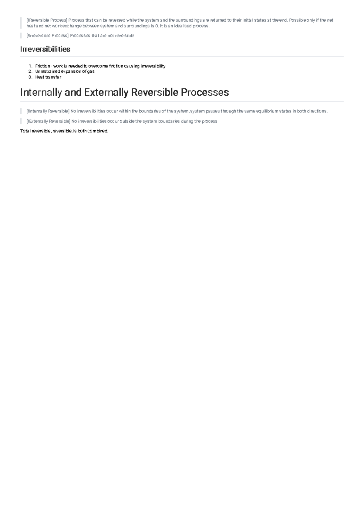 Reversible & Irreversible Processes - [!Reversible Process] Process ...