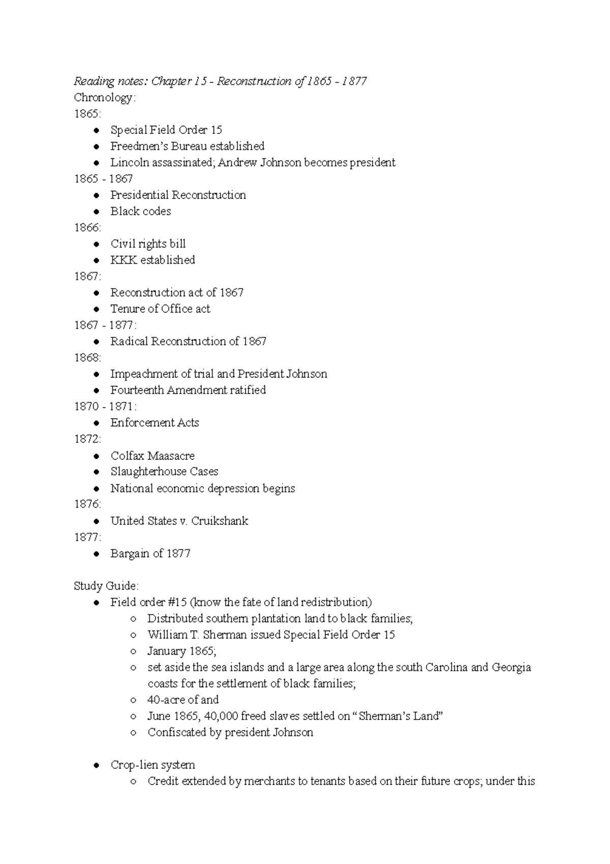 HIST 2112 - Chapter 15 texbook notes - Reading notes: Chapter 15 ...