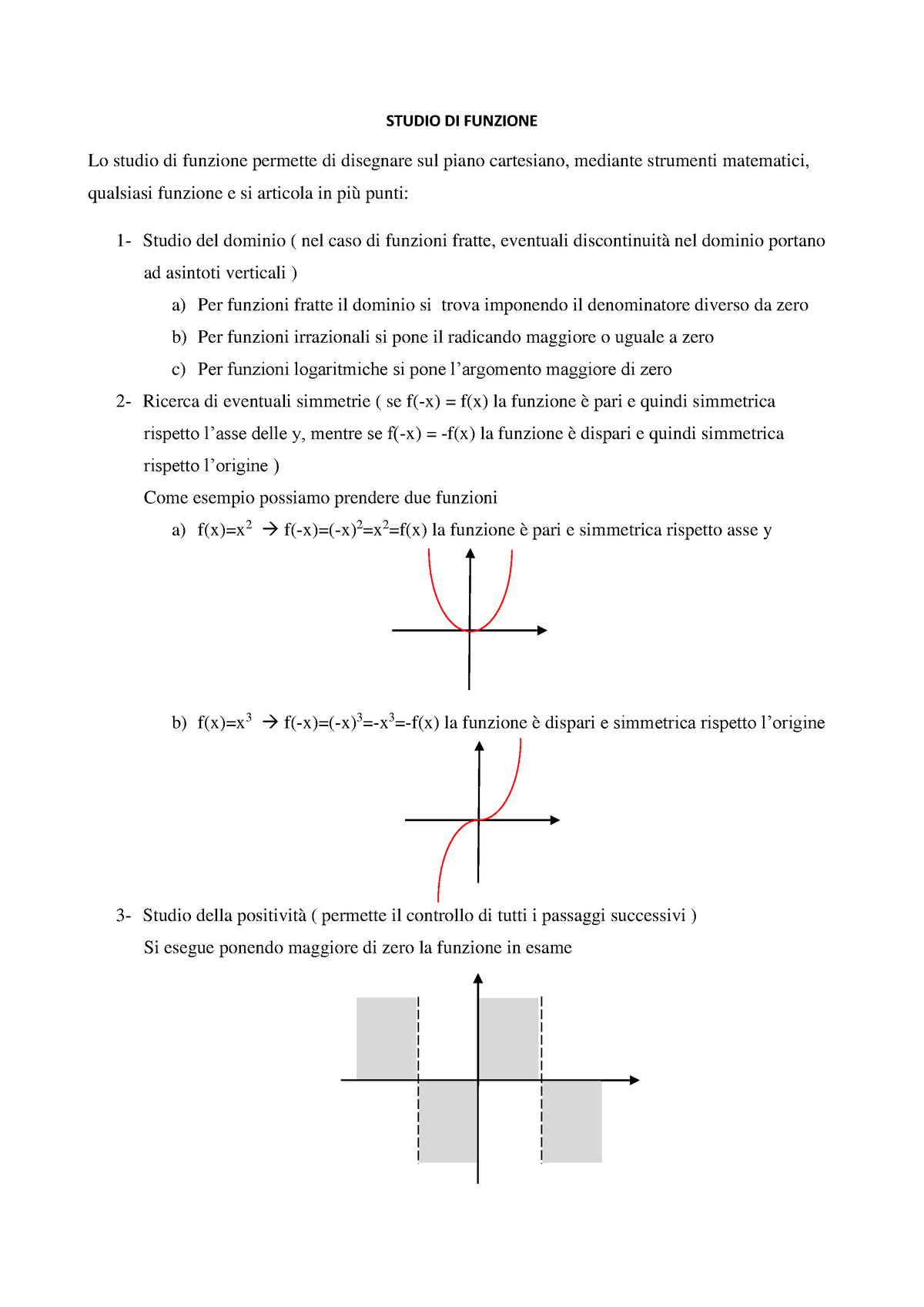 Studio Di Funzione Con Tutti I Passaggi - STUDIO DI FUNZIONE Lo Studio ...