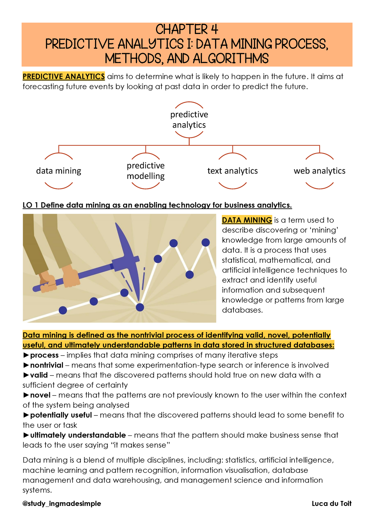 Chapter 4 Predictive Analytics I DATA Mining Process^J Methods^J AND ...