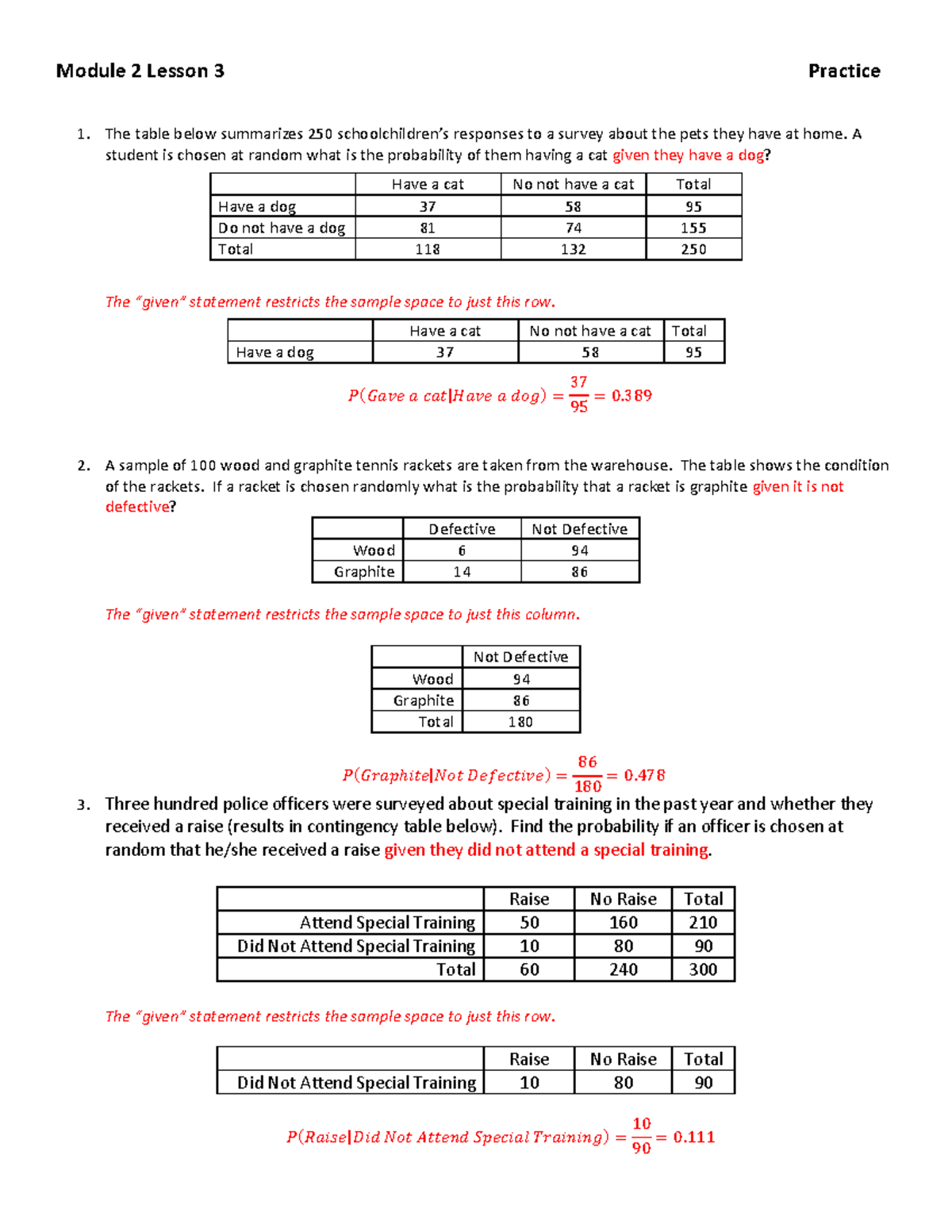 Module 2 Lesson 3 Practice Problems KEY 22 - Module 2 Lesson 3 Practice ...