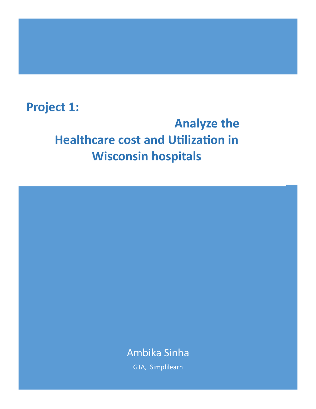 simplilearn healthcare capstone project