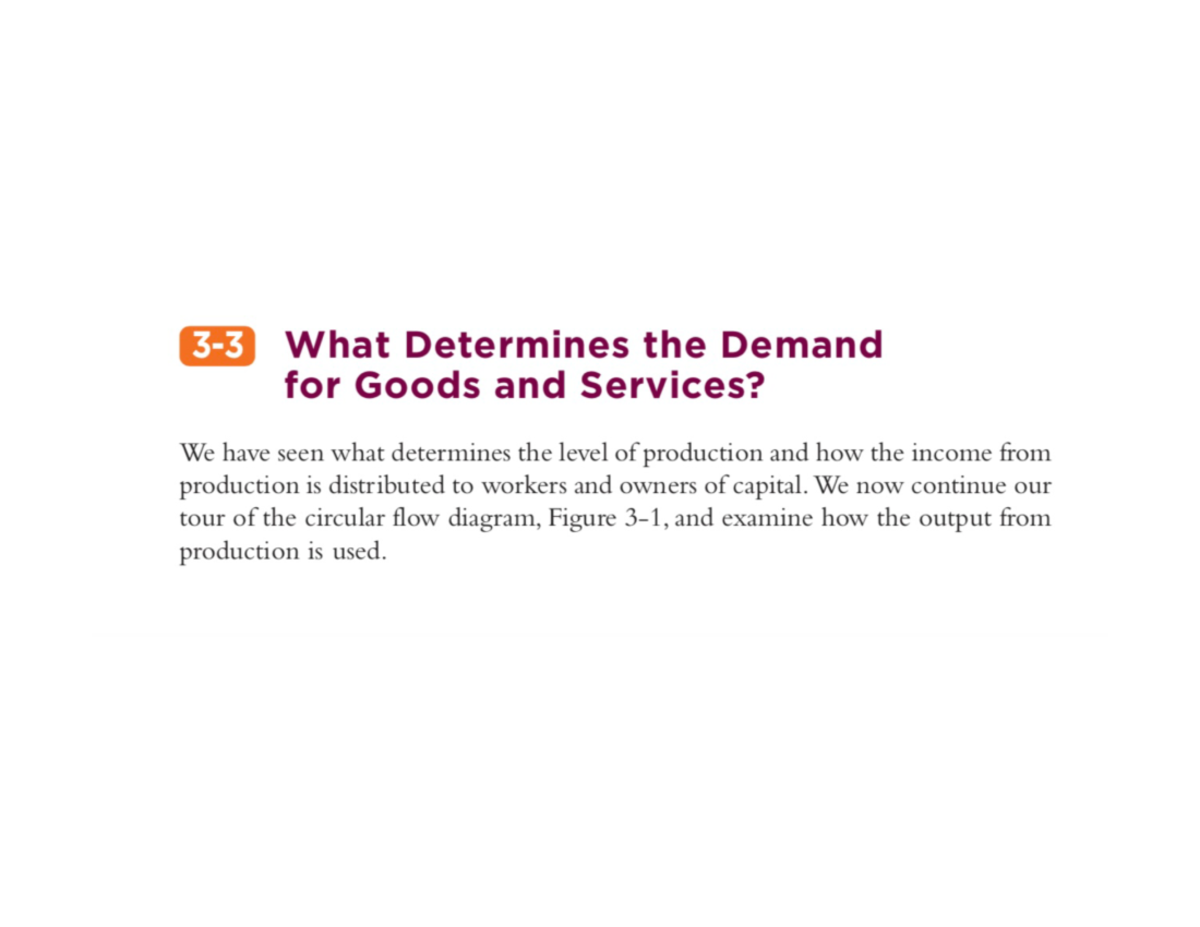 What Determines The Demand For Goods And Services - MACRO ECONOMICS ...