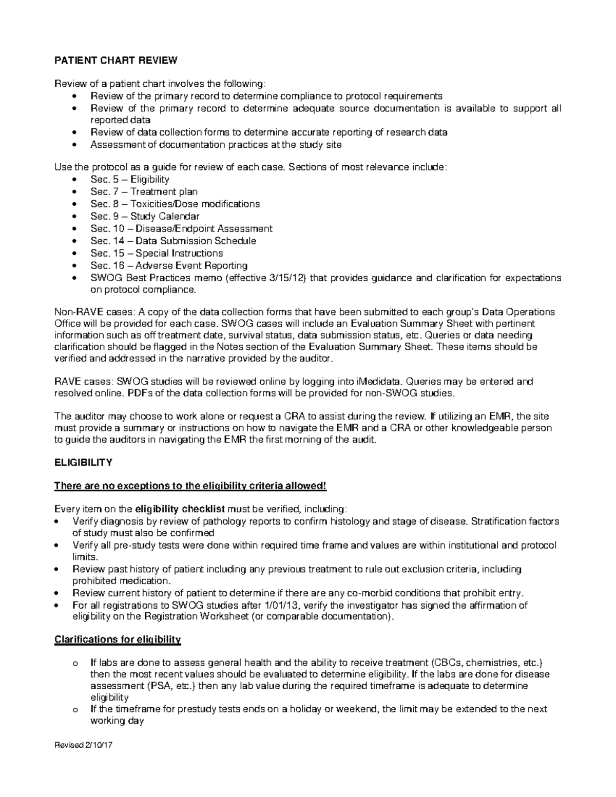 Patient Chart Review Guidance 2 - PATIENT CHART REVIEW Review of a ...