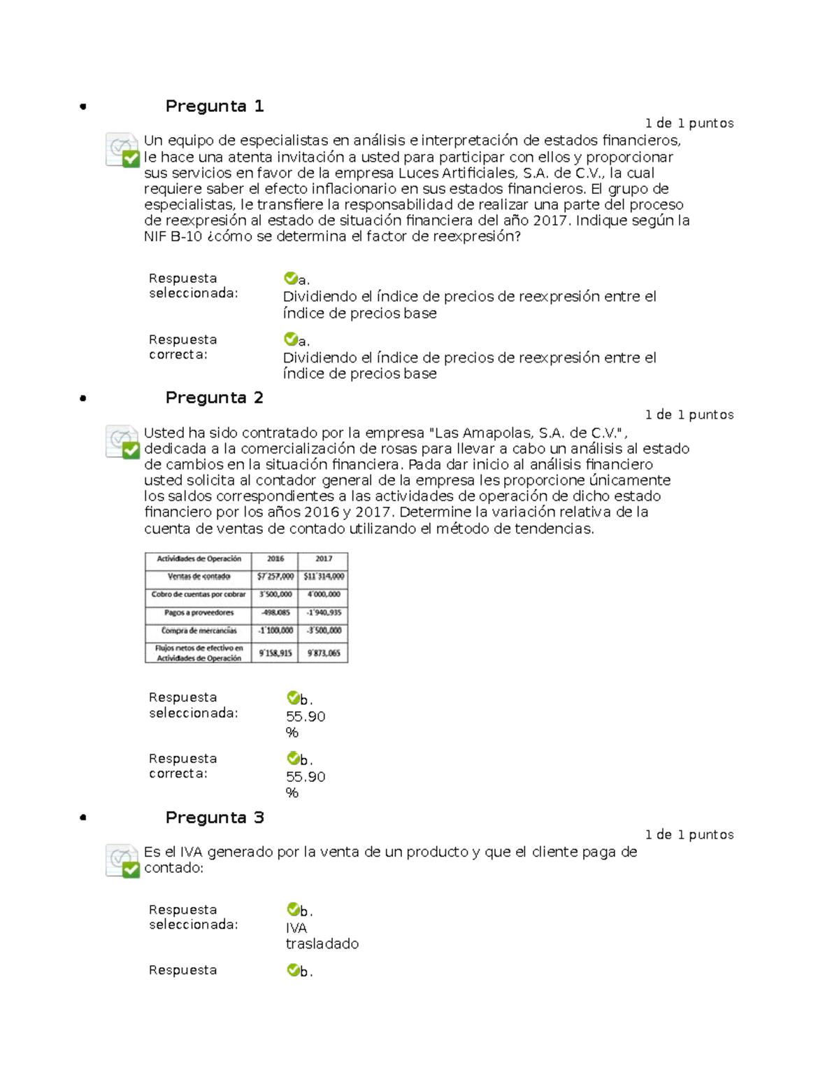 Finanzas GUIA - botht - Pregunta 1 1 de 1 puntos Un equipo de ...