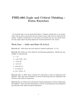 Week 12 Practice Questions - PHIL1005 Logic And Critical Thinking ...