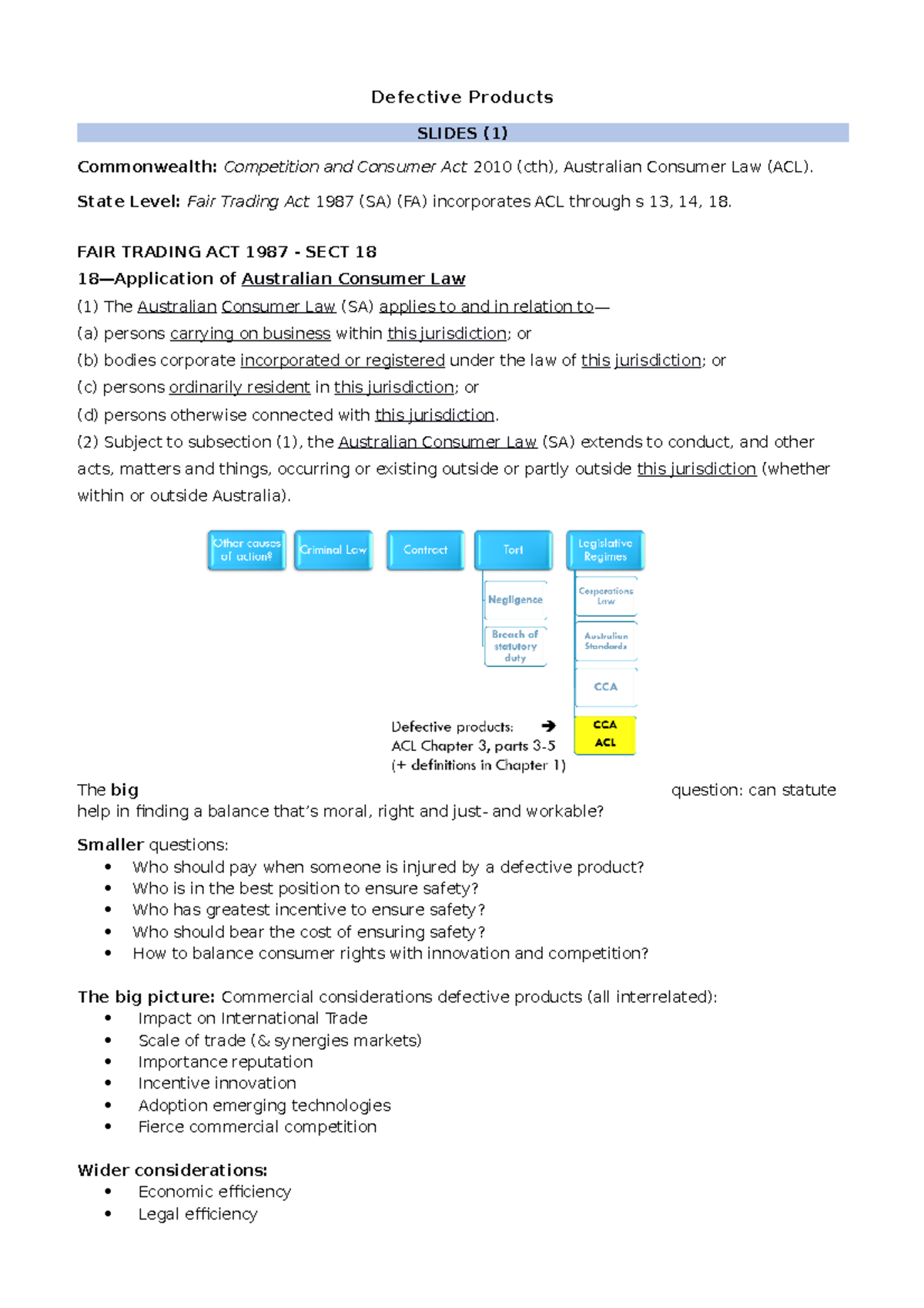 Defective Product Notes Defective Products SLIDES (1) Commonwealth