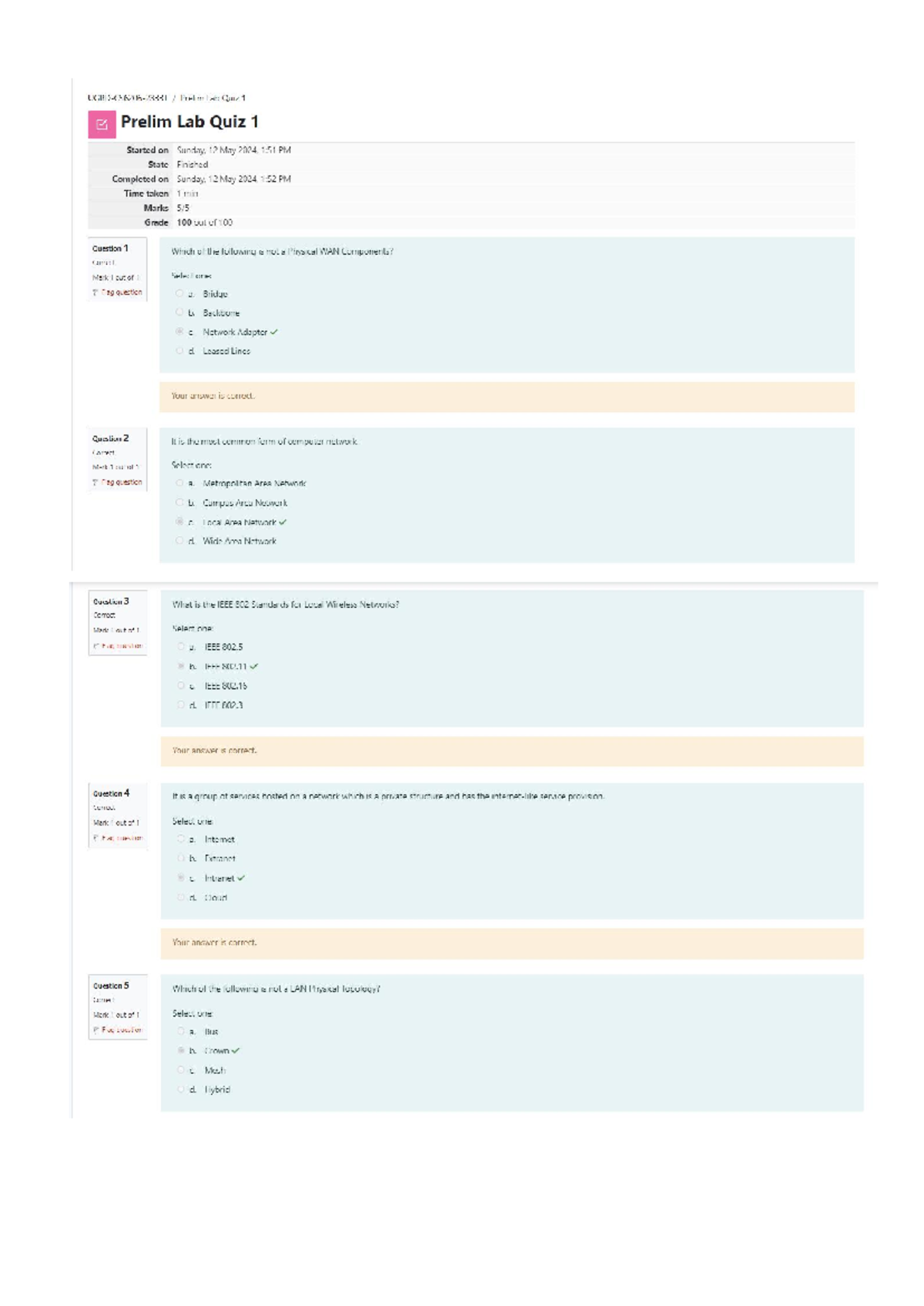 UGRD-CS6206, PRELIM LAB QUIZ 1 Principles Of Operating Systems And Its ...