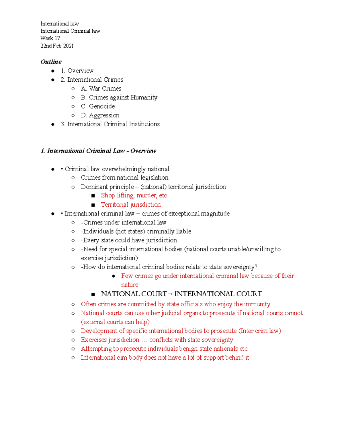 international criminal law assignment