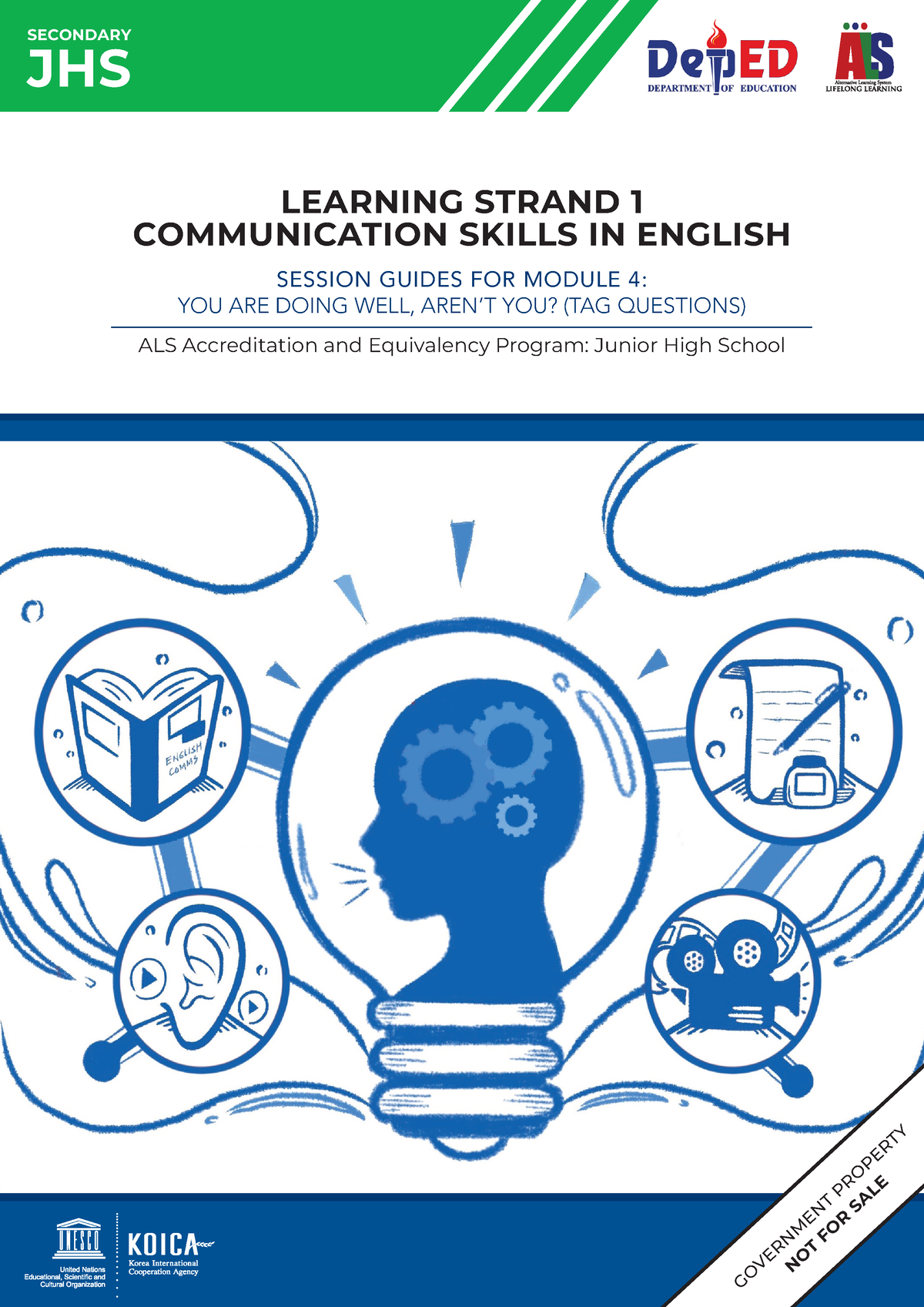 Unesco Als Ls1 English Sg04 V2 Secondary Jhs Learning Strand 1 Communication Skills In 