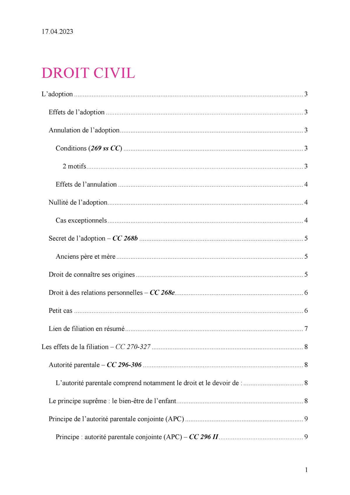 dissertation adoption droit