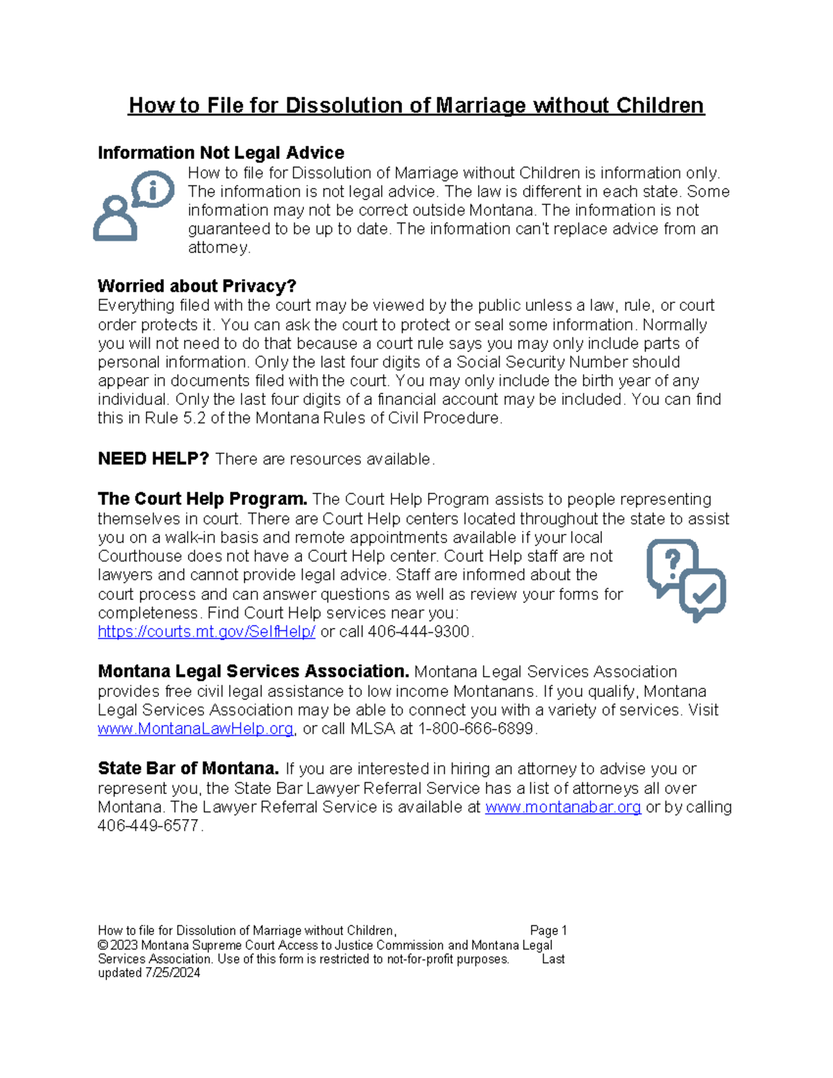Disnokids-instructions - How to File for Dissolution of Marriage ...