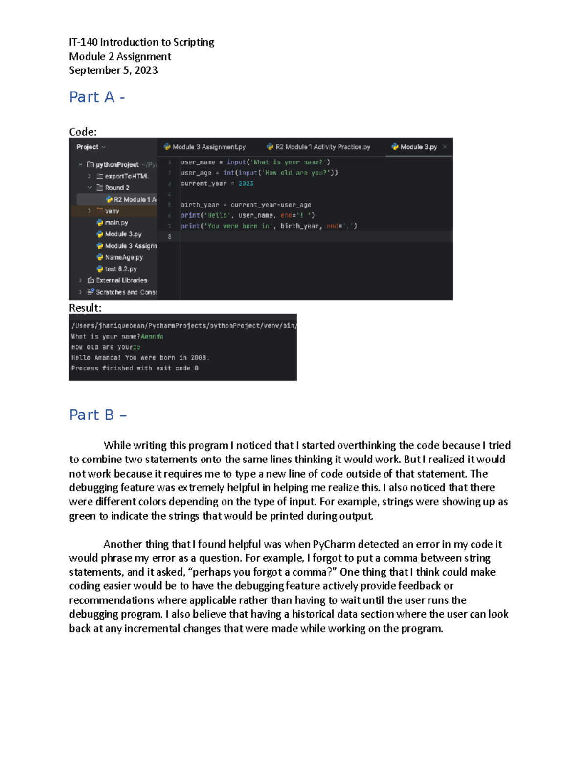 IT140 Module 2Assignment Rs - IT-140 Introduction To Scripting Module 2 ...