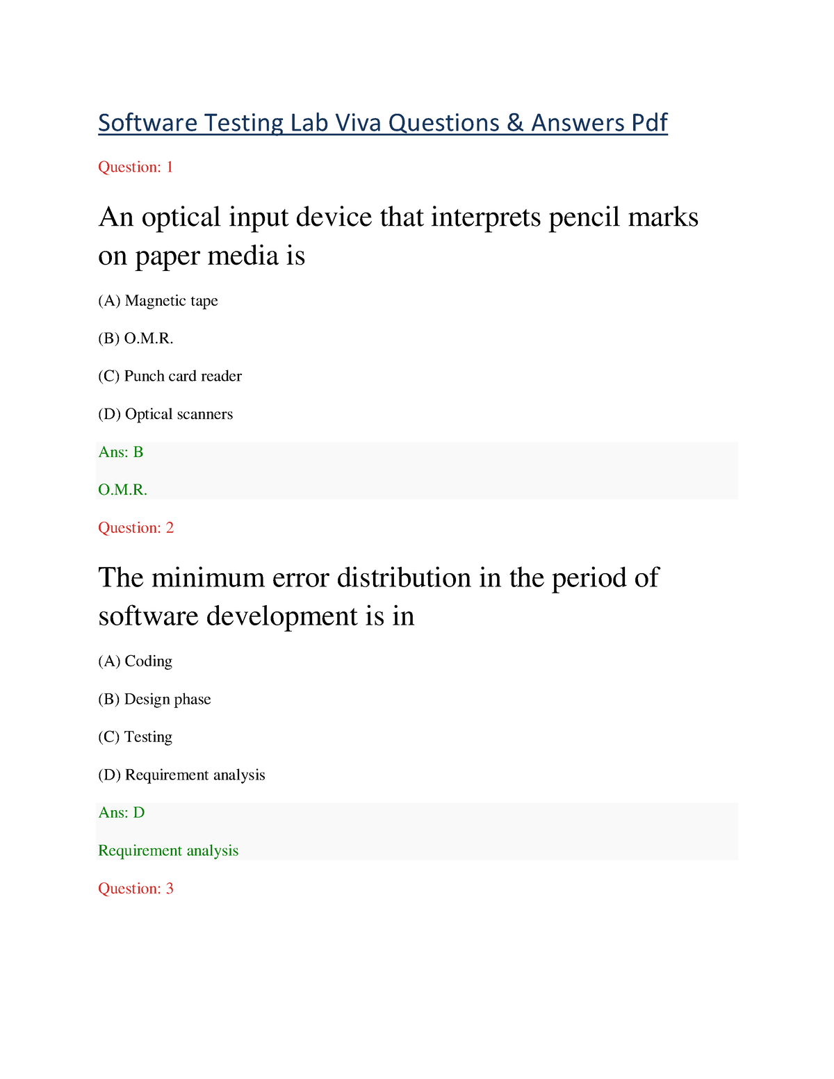 Software testing lab viva questions and answers - Software Testing Lab ...