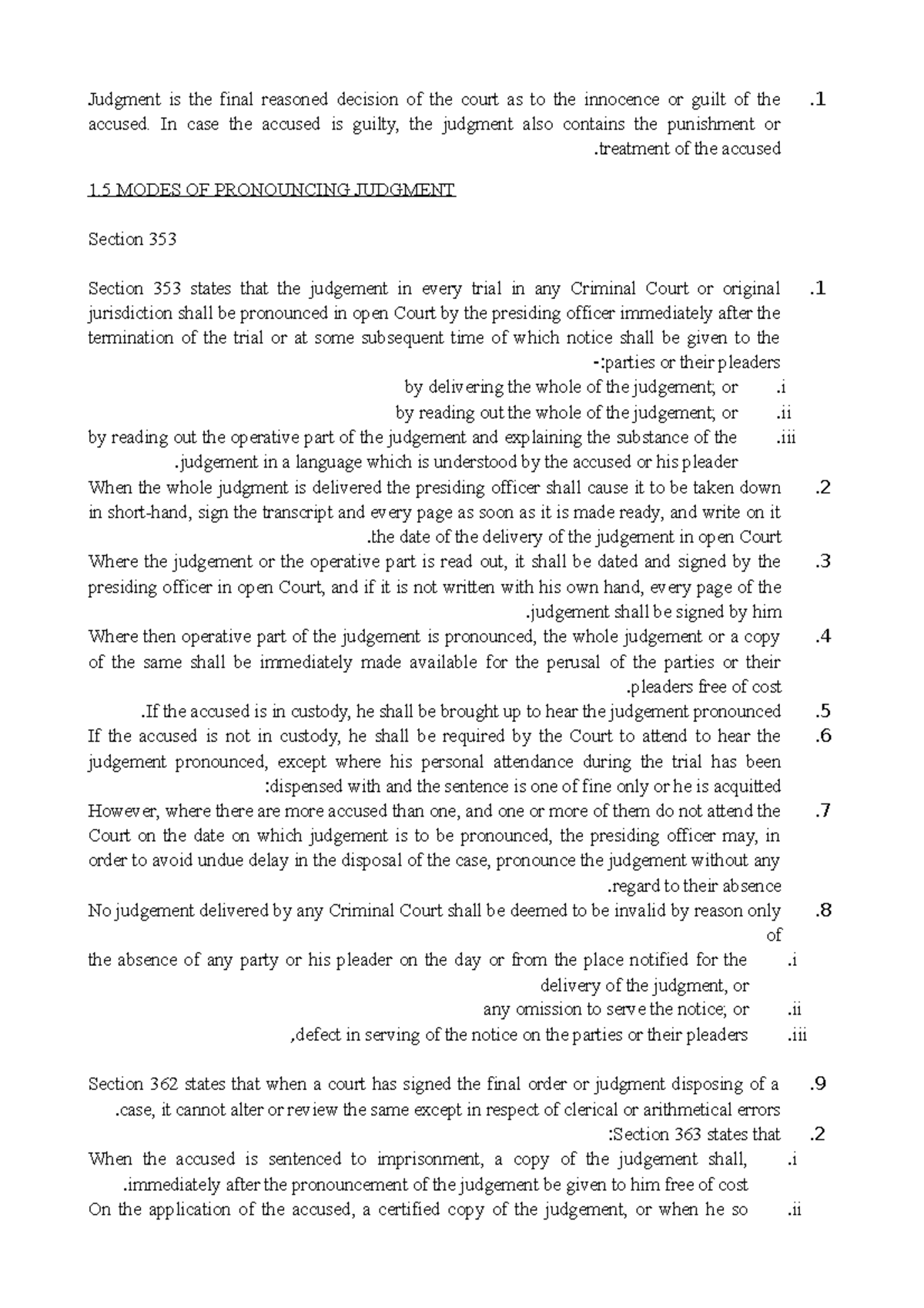 Crpc - crpc - Judgment is the final reasoned decision of the court as ...