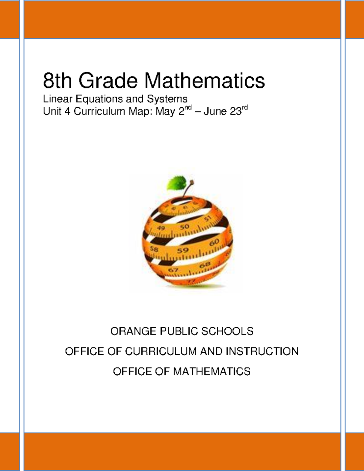 8th Grade Unit 4 Plan - Unit - 8th Grade Mathematics Linear Equations ...