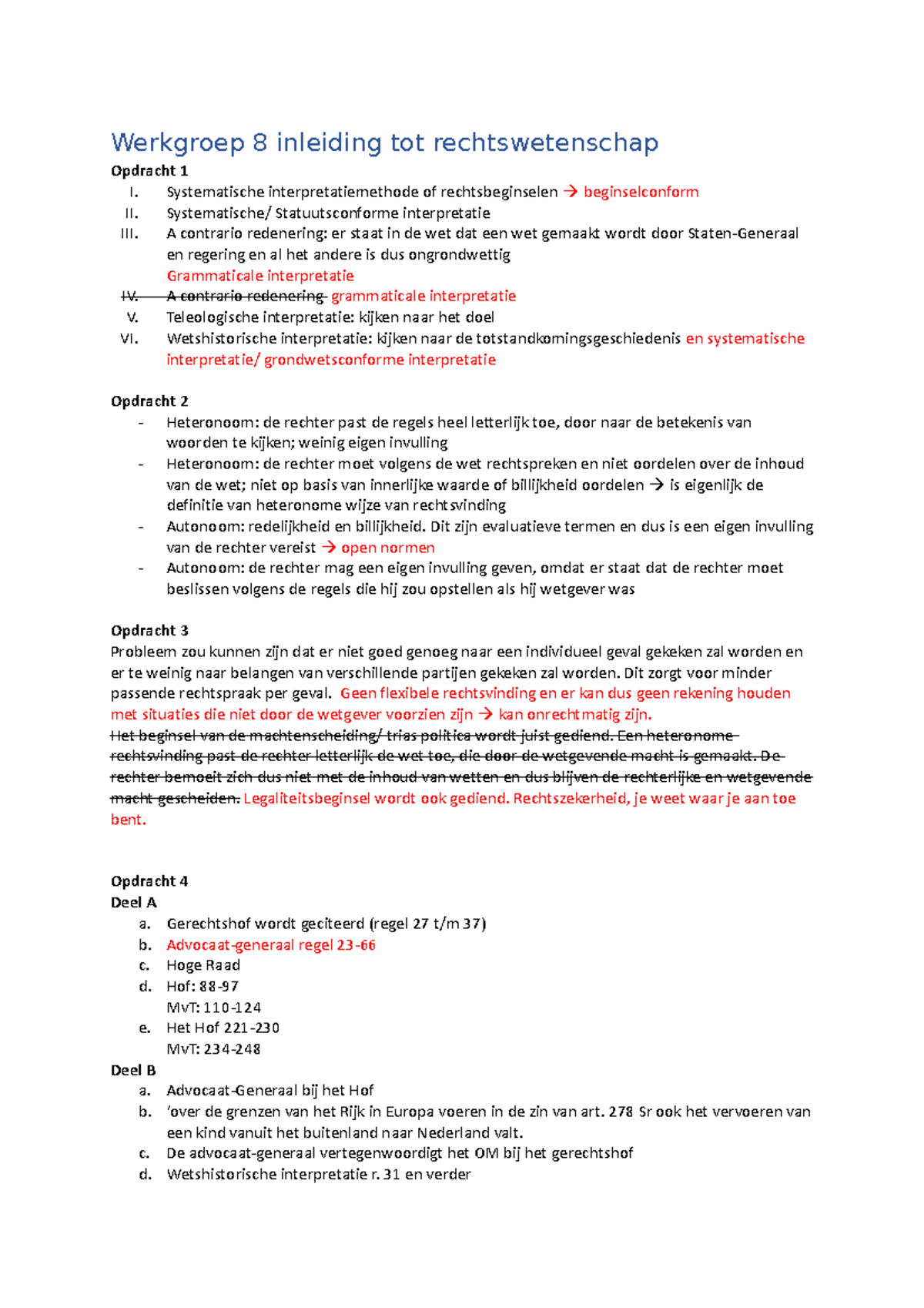 Werkgroep 8 Inleiding Tot Rechtswetenschap - Werkgroep 8 Inleiding Tot ...