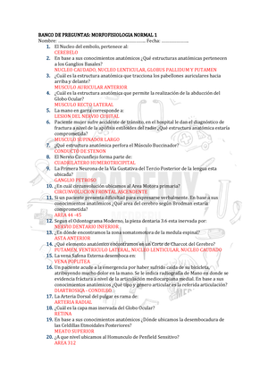 Examen DE Morfofisiolog A Normal I Unidad IV MD2T2 Morfofisiologia ...